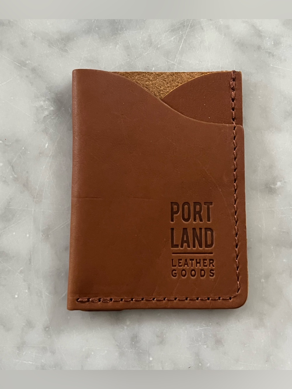 Portland Leather Tan/Brown Minimalist Card Holder